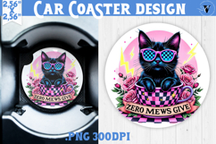 Car Coaster | Checkered | Retro and Vintage Product Image 1