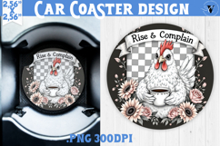 Car Coaster | Checkered | Retro and Vintage Product Image 1