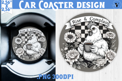 Car Coaster | Checkered | Retro and Vintage Product Image 1
