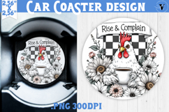 Car Coaster | Checkered | Retro and Vintage Product Image 1