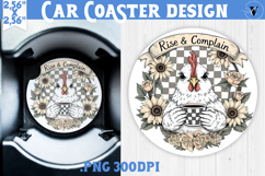 Car Coaster | Checkered | Retro and Vintage Product Image 1