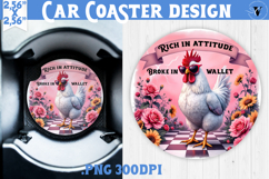 Car Coaster | Checkered | Retro and Vintage Product Image 1