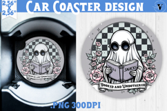 Car Coaster | Checkered | Retro Halloween Product Image 1