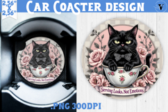Car Coaster | Checkered | Retro and Vintage Product Image 1
