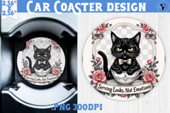 Car Coaster | Checkered | Retro and Vintage Product Image 1