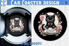 Car Coaster | Checkered | Retro and Vintage Product Image 1
