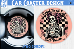 Car Coaster | Checkered | Retro Halloween Product Image 1