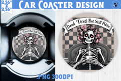 Car Coaster | Checkered | Retro Halloween Product Image 1