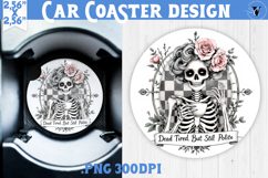 Car Coaster | Checkered | Retro Halloween Product Image 1