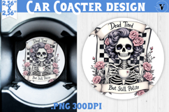 Car Coaster | Checkered | Retro Halloween Product Image 1