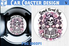 Car Coaster | Checkered | Retro Halloween Product Image 1