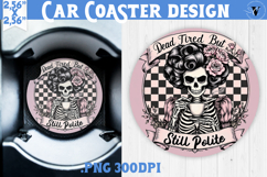 Car Coaster | Checkered | Retro Halloween Product Image 1