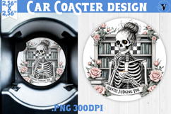 Car Coaster | Checkered | Retro Halloween Product Image 1