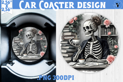 Car Coaster | Checkered | Retro Halloween Product Image 1