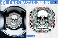 Car Coaster | Checkered | Retro Halloween Product Image 1