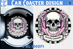 Car Coaster | Checkered | Retro Halloween Product Image 1