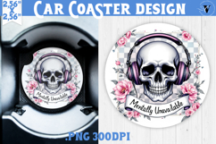 Car Coaster | Checkered | Retro Halloween Product Image 1