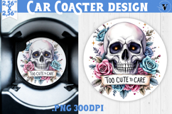 Car Coaster | Checkered | Retro Halloween Product Image 1