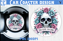 Car Coaster | Checkered | Retro Halloween Product Image 1