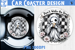 Car Coaster | Checkered | Retro Halloween Product Image 1