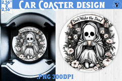 Car Coaster | Checkered | Retro Halloween Product Image 1
