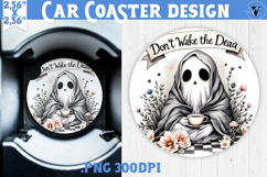 Car Coaster | Checkered | Retro Halloween Product Image 1