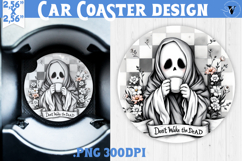 Car Coaster | Checkered | Retro Halloween Product Image 1