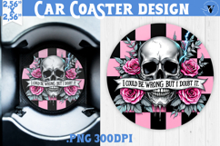 Car Coaster | Checkered | Retro Halloween Product Image 1