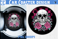 Car Coaster | Checkered | Retro Halloween Product Image 1