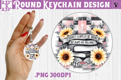 Round keychain | Checkered | Retro and Vintage Product Image 1