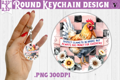 Round keychain | Checkered | Retro and Vintage Product Image 1