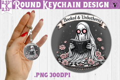 Round keychain | Checkered | Retro Halloween Product Image 1