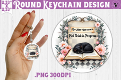 Round keychain | Checkered | Retro and Vintage Product Image 1