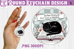 Round keychain | Checkered | Retro and Vintage Product Image 1