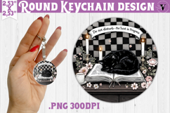 Round keychain | Checkered | Retro and Vintage Product Image 1