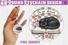 Round keychain | Checkered | Retro and Vintage Product Image 1