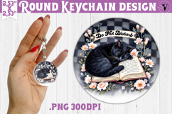 Round keychain | Checkered | Retro and Vintage Product Image 1