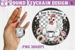 Round keychain | Checkered | Retro and Vintage Product Image 1