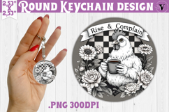 Round keychain | Checkered | Retro and Vintage Product Image 1