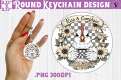 Round keychain | Checkered | Retro and Vintage Product Image 1