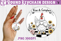 Round keychain | Checkered | Retro and Vintage Product Image 1