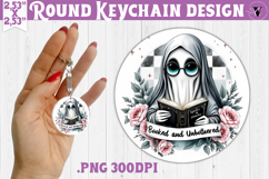 Round keychain | Checkered | Retro Halloween Product Image 1