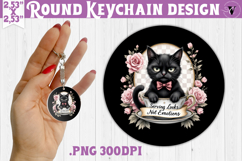 Round keychain | Checkered | Retro and Vintage Product Image 1