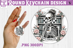 Round keychain | Checkered | Retro Halloween Product Image 1