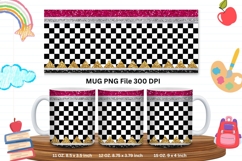 11oz &amp; 15oz Mug School Design Teacher Checkerboard Pencil Product Image 1