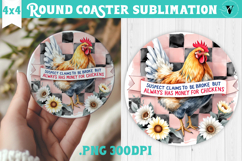 Round Coasters | Checkered | Retro and Vintage Product Image 1