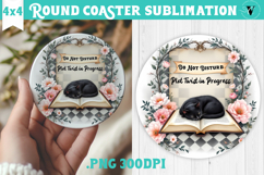 Round Coasters | Checkered | Retro and Vintage Product Image 1