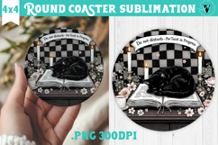 Round Coasters | Checkered | Retro and Vintage Product Image 1