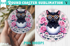 Round Coasters | Checkered | Retro and Vintage Product Image 1
