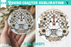 Round Coasters | Checkered | Retro and Vintage Product Image 1